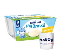 NaturNes - P’tit Brassé Banane Alimentation Bébé 6 Mois Coupelle 4 x 100g