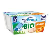 NaturNes - P’tit Brassé BIO Abricot 6 Mois Coupelle 4x90g