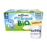 NaturNes - P’tit Brassé BIO Vanille 6 Mois Coupelle 4x90g