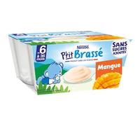 NaturNes - P’tit Brassé Mangue Alimentation Bébé 6 Mois Coupelle 4 x 90g