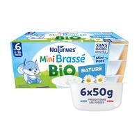 NaturNes - P’tit Brassé Mini Nature 6 Mois Coupelle 6 x 50g