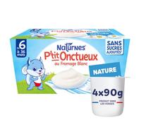NaturNes - P’tit Oncteux au Fromage Blanc Nature 6 Mois Coupelle 4 x 90g