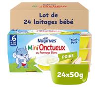 NaturNes - P’tit Onctueux Mini au Fromage Blanc et Poire 6M Coupelle 24x50g