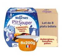 NaturNes - P’tit Souper Aubergines Tomates Pâtes 8 Mois Bol 8x200g