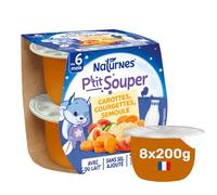 NaturNes - P’tit Souper Carottes Courgettes Semoule 6 Mois Coupelle 2x200g