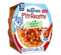 NaturNes - P’tite Recette Couscous Végétal Repas Bébé 18M Assiette 1x250g | Alimentation Bébé Complète, Assiette de Couscous aux Légumes, Cuisine du Monde, Mijoté en France