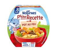 NaturNes - P’tite Recette Pot au Feu, Repas Bébé 8 Mois Bol 2 x 200g | Alimentation Bébé Complète, Petit Pot de Légumes et Bœuf, Classique de la Cuisine Française, Mijoté dans les Vosges