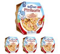 NaturNes - P’tite Recette Spaghetti Carbo Champignons 15M Assiette 1x250g (Lot de 4)