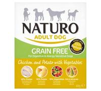 Naturo Grains sans Poulet et Pomme de Terre avec légumes pour Adulte Chien Aliment 7 boîtes de 400 g