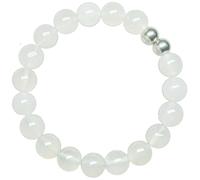 Naturosphère - Bijoux naturels C13 - Bracelet en agate blanche - Perles rondes 10 mm