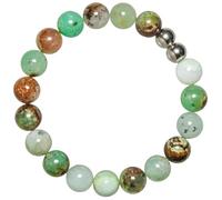 Naturosphère - Bijoux naturels C13 - Bracelet en chrysoprase - Perles rondes 10 mm