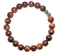 Naturosphère - Bijoux naturels C13 - Bracelet en oeil de boeuf ou taureau - Perles rondes 8 mm