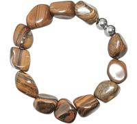 Naturosphère - Bijoux naturels C13 - Bracelet en oeil de fer - Perles roulées 10 à 15 mm