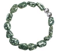 Naturosphère - Bijoux naturels C13 - Bracelet en porphyre impérial vert - Perles pierres roulées
