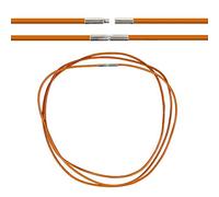 Naturosphère - Bijoux naturels C15 - Cordon Cuir de chevreau Fermoir baïonnette - 38 cm - Couleur Orange