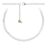 Naturosphère - Bijoux naturels C16 - Collier en agate blanche - Perles rondes 6 mm - 43 cm