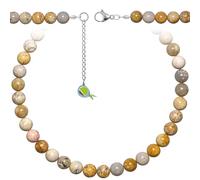Naturosphère - Bijoux naturels C16 - Collier en corail fossilisé - Perles rondes 10 mm - 43 cm