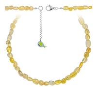 Naturosphère - Bijoux naturels C16 - Collier en fluorite jaune - Perles roulées 8 à 12 mm - 55 cm
