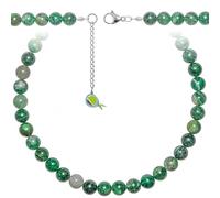 Naturosphère - Bijoux naturels C16 - Collier en fuchsite verte - Perles rondes 10 mm - 60 cm
