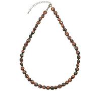 Naturosphère - Bijoux naturels C16 - Collier en oeil de boeuf ou taureau - Perles pierres roulées