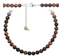 Naturosphère - Bijoux naturels C16 - Collier en oeil de boeuf ou taureau - Perles rondes 10 mm - 70 cm