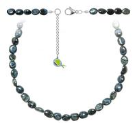 Naturosphère - Bijoux naturels C16 - Collier en oeil de faucon - Perles pierres roulées 7 à 10 mm - 50 cm