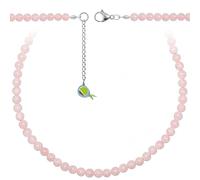 Naturosphère - Bijoux naturels C16 - Collier en quartz rose - Perles rondes 6 mm - 50 cm