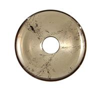 Naturosphère - Bijoux naturels C17 - Donut Pi Chinois en cristal fumé pour pendentif - Diamètre 4 cm
