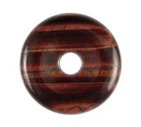 Naturosphère - Bijoux naturels C17 - Donut Pi Chinois en oeil de boeuf pour pendentif - Diamètre 4 cm