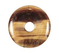 Naturosphère - Bijoux naturels C17 - Donut Pi Chinois en oeil de tigre pour pendentif - Diamètre 3 cm