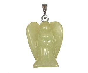 Naturosphère - Bijoux naturels C17 - Pendentif ange en jade de Chine
