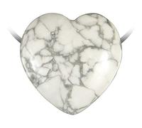 Naturosphère - Bijoux naturels C17 - Pendentif coeur pierre percée en howlite