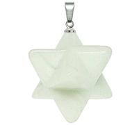 Naturosphère - Bijoux naturels C17 - Pendentif étoile Merkaba en Amazonite