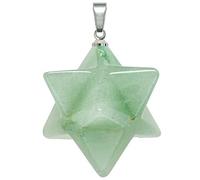 Naturosphère - Bijoux naturels C17 - Pendentif étoile Merkaba en Aventurine Verte