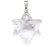 Naturosphère - Bijoux naturels C17 - Pendentif étoile merkaba en jaspe océan