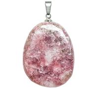 Naturosphère - Bijoux naturels C17 - Pendentif galet plat en lépidolite