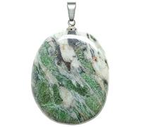 Naturosphère - Bijoux naturels C17 - Pendentif galet plat en smaragdite