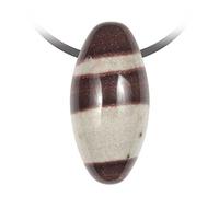 Naturosphère - Bijoux naturels C17 - Pendentif galet Shiva Lingam poli et percé