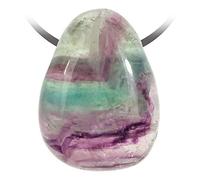 Naturosphère - Bijoux naturels C17 - Pendentif goutte pierre percée en fluorite