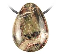 Naturosphère - Bijoux naturels C17 - Pendentif goutte pierre percée en rhyolite