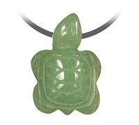Naturosphère - Bijoux naturels C17 - Pendentif pierre percée tortue en aventurine verte