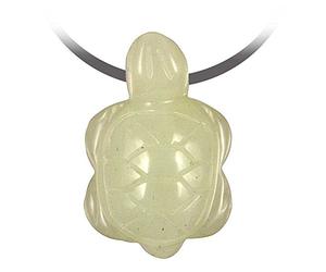 Naturosphère - Bijoux naturels C17 - Pendentif pierre percée tortue en jade de Chine