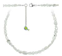 Naturosphère - Collier en pierre de lune blanche - Perles roulées 5 à 8 mm - 43 cm