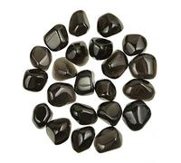 Naturosphère - Minéraux et fossiles C27 - Pierres roulées larmes d'apache (obsidienne) - 1.5 à 2 cm - Lot de 6