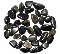 Naturosphère - Minéraux et fossiles C27 - Pierres roulées obsidienne dorée - 1.5 à 2.5 cm - 50 grammes