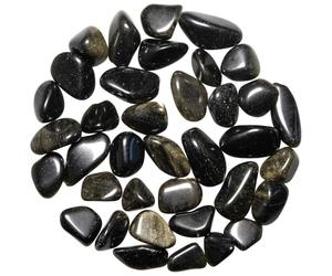 Naturosphère - Minéraux et fossiles C27 - Pierres roulées obsidienne dorée - 1.5 à 2.5 cm - 50 grammes