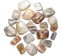 Naturosphère - Minéraux et fossiles C27 - Pierres roulées pierre de lune grise orangé - 2 à 3 cm - Lot de 7