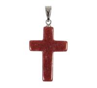 Naturosphère - Pendentif croix crucifix en quartz hématoïde
