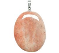 Naturosphère - Pendentif galet plat en pierre de lune orange