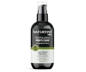 Naturtint | Revitalizing Men's Care | Baume Hydratant Revitalisant | Hydrate, Adoucit et Revitalise la Peau et Barbe | Barbe Soyeuse et Brillante | 98% d'Ingrédients Naturels | Ginseng et Maca | 200ml